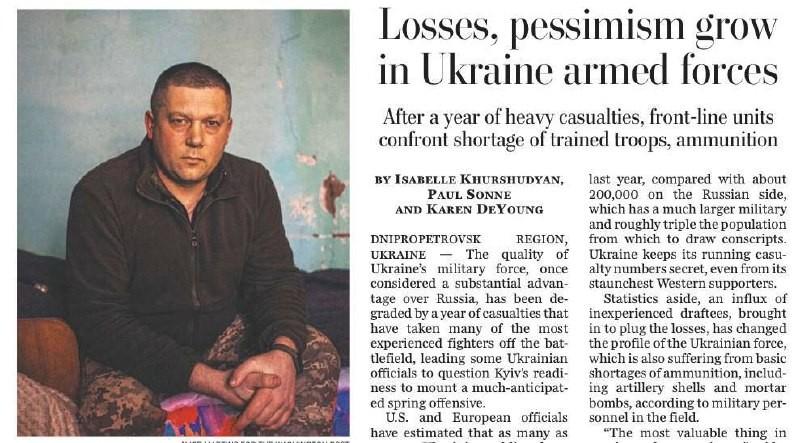 Washington Post: baisi Ukrainos armijos degradacija
