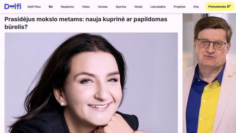 Lietuvos švietimo lyderė pataria: nauja kuprinė ar papildomas būrelis?